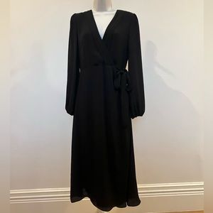 DIANE VON FURSTENBERG Black V-Neck Dress | Size 4 | Barely Worn |